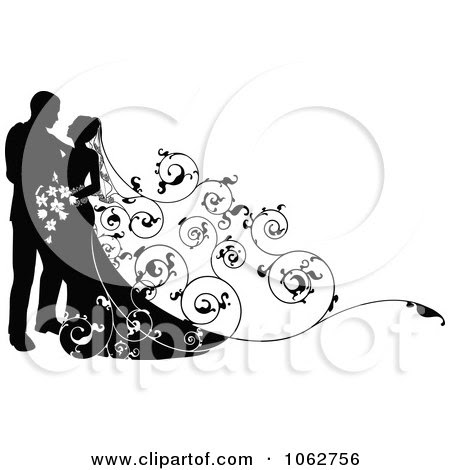 couple floral train clipart silhouetted clip vector silhouette illustration french royalty cake atstockillustration peacock poster posters prints paulette