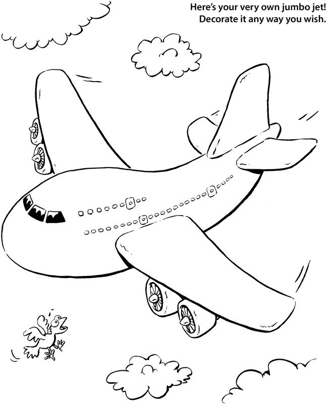 Coloring Pages Jumbo Jet - 888pokernetsponsorship