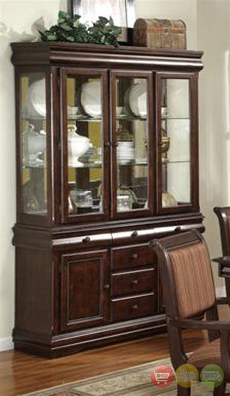 Merlot Wooden China Cabinet Buffet And Hutch Formal Dining Storage Merlot Wooden China Cabinet Buffet And Hutch Formal Dining Storage