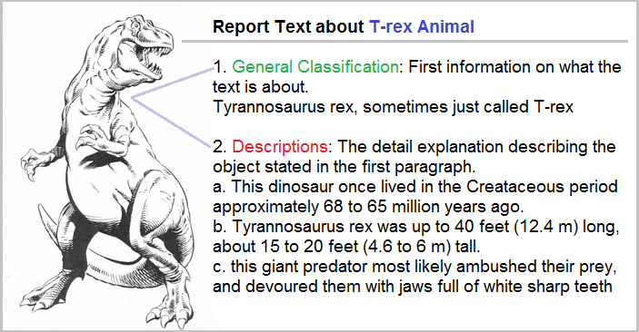 Animal Of Tyrannosaurus Rex Example Of Report Text