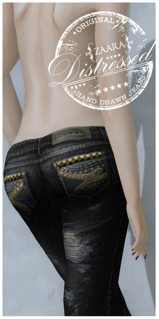 {Zaara} Denim : Distressed jeans