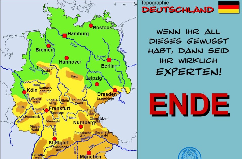 Deutschland Karte Flüsse Und Gebirge