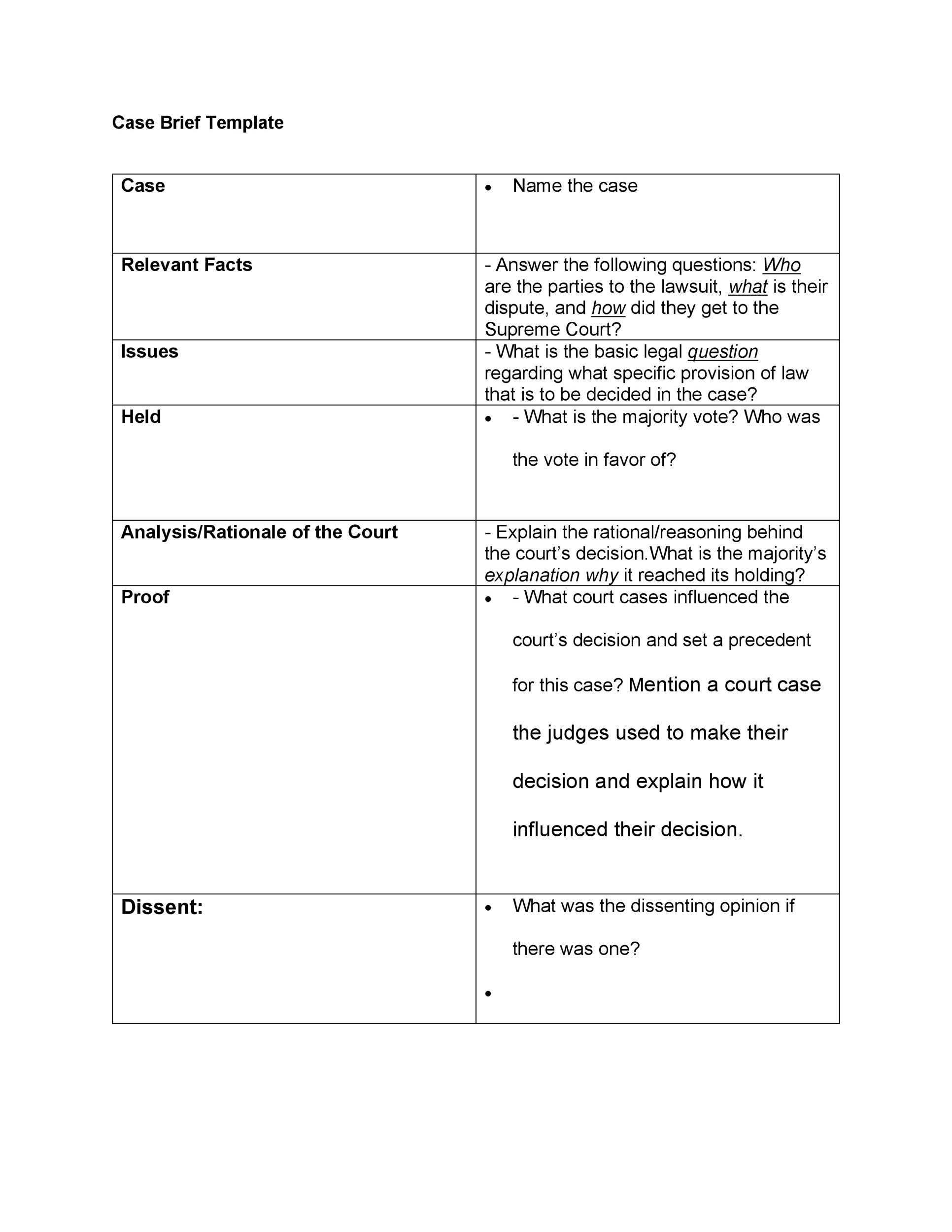 Appellate Brief Template Microsoft Word Free HQ Printable Documents