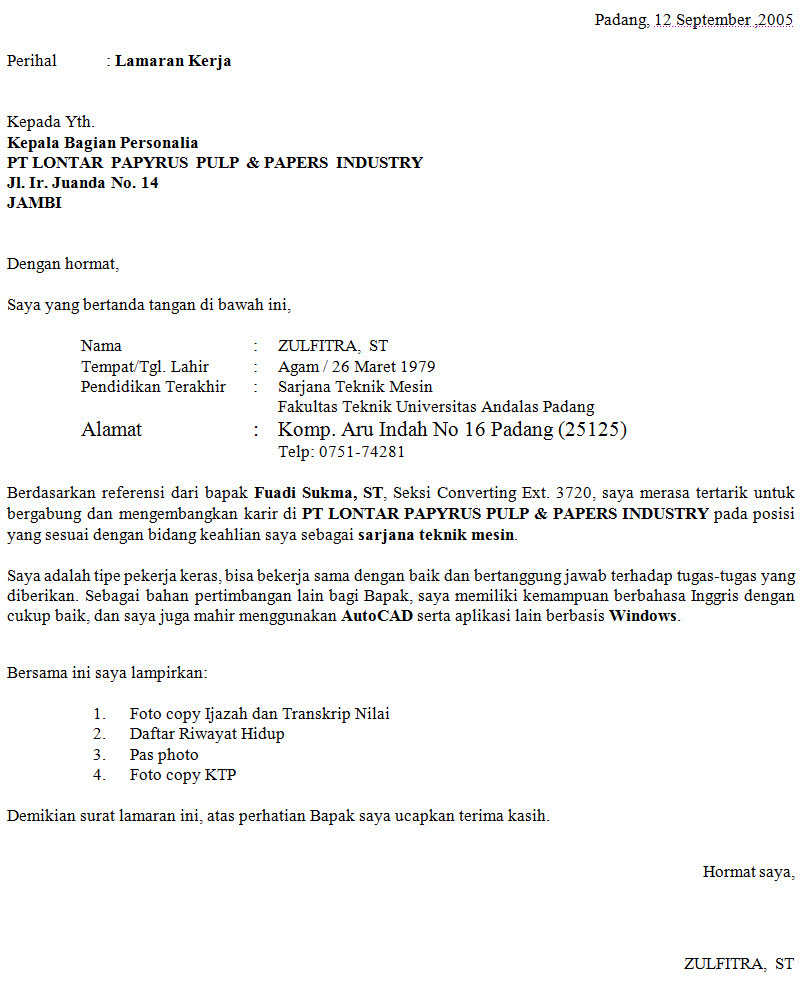 Surat Rasmi Permohonan Bantuan Laptop