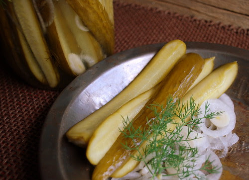 Pickles in pie plate