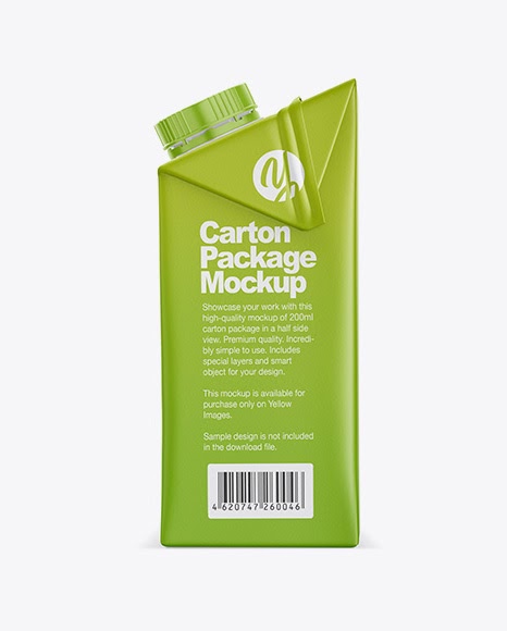 Download 200ml Carton Box Mockup Side View Packaging Mockups Yellowimages Mockups