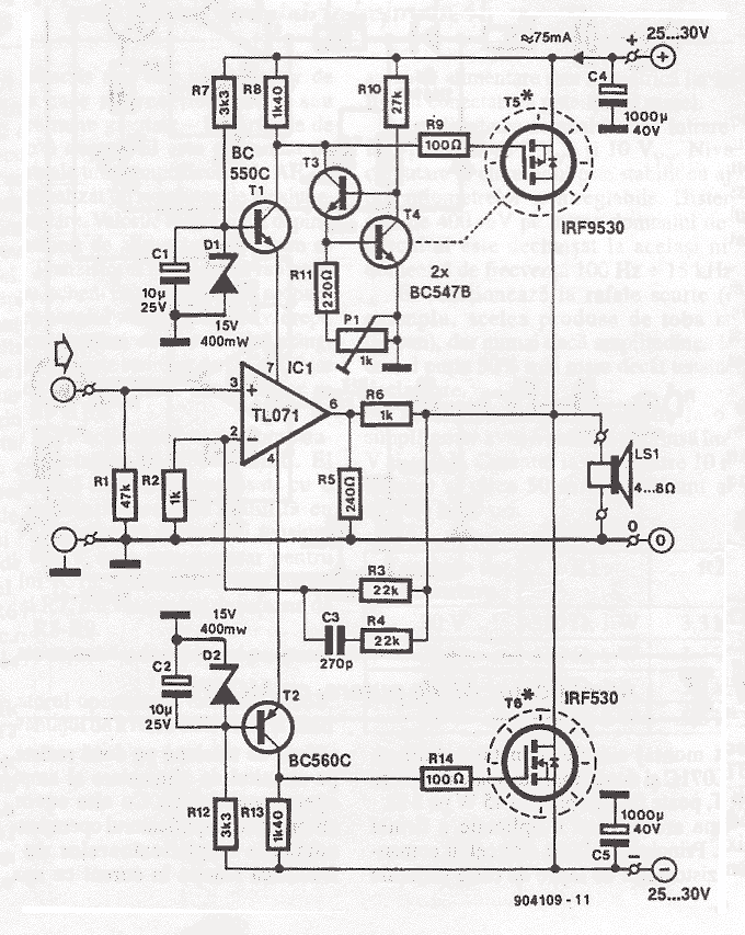 1000w Audio Power Amplifier Circuit Diagram