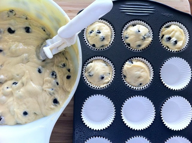 Scooping Muffin Batter