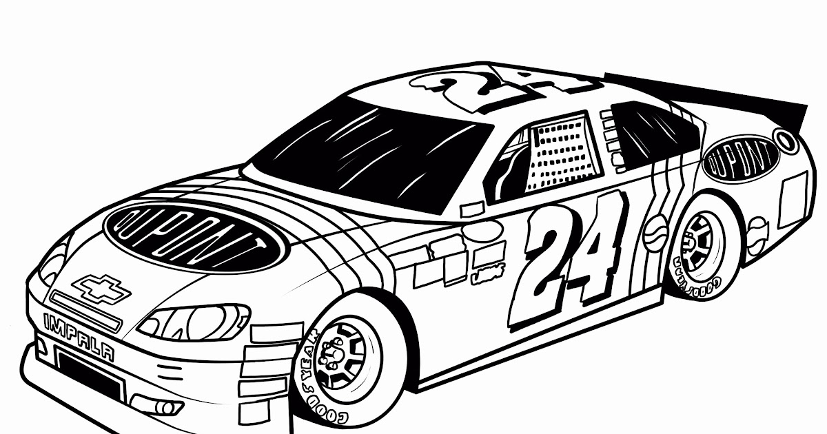 Racing Car Coloring Pages - Indy Race Car coloring page | Free