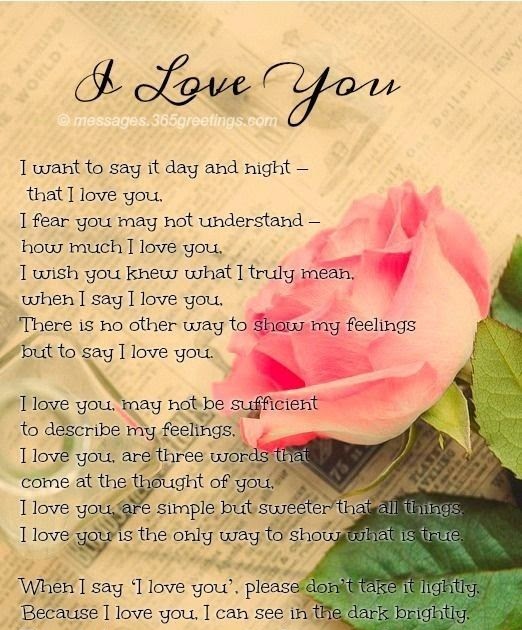 I Love You Poems To Her - QOUTES