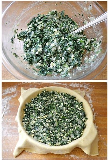 Spinach Pie - cottage cheese is healthy, but thinking that local feta