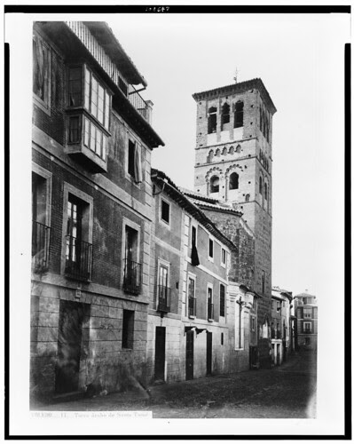 Iglesia de Santo Tomé (Toledo) en el siglo XIX. Fotografía de Jean Laurent. The Library of Congress of the United States of America