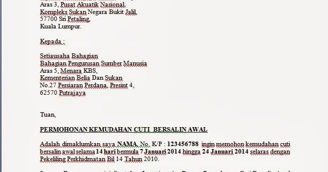 Surat Rasmi Rayuan Permohonan Kerja - Blog Mesra d