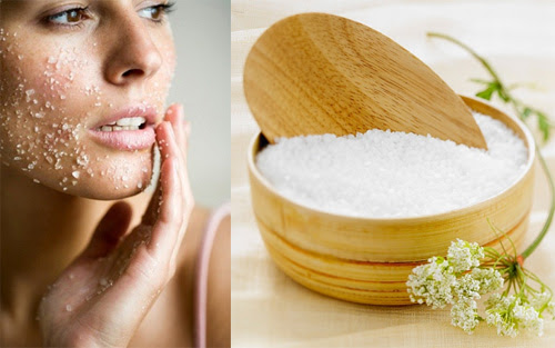 tẩy da chết bằng muối ăn