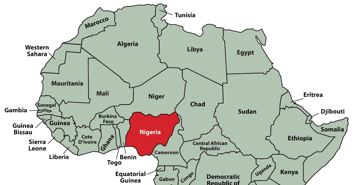 Map Of Nigeria In Africa Map Of Africa