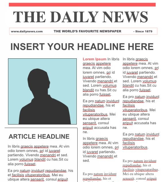 Resume Sample Template Word Free / Editable Newspaper Template Google