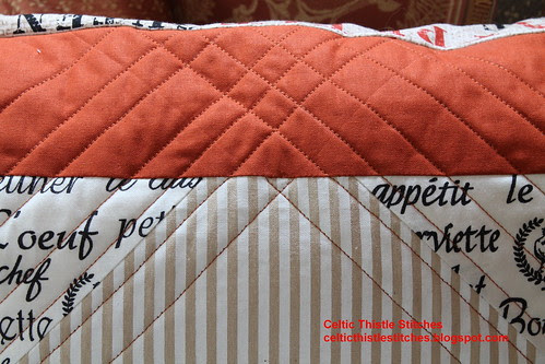 Cafe Cushion quilting