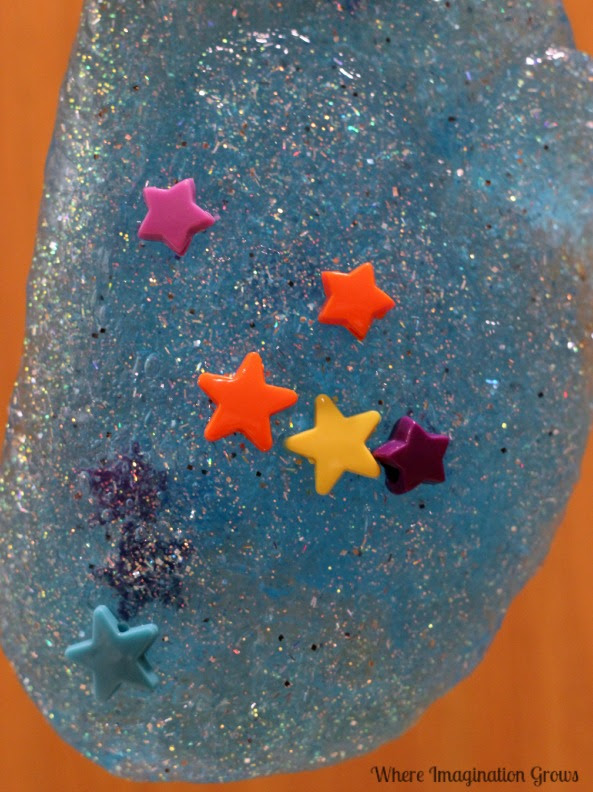 star slime sensory play for kids