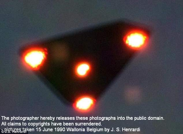 A 1990 picture of a 'UFO' taken in Wallonia, Belgium.Â A physics professor from University at Albany, State University of New York and former NASA researcher believes there is 'plenty of evidence to support UFOs'