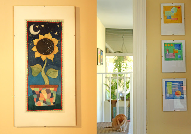 On his walls