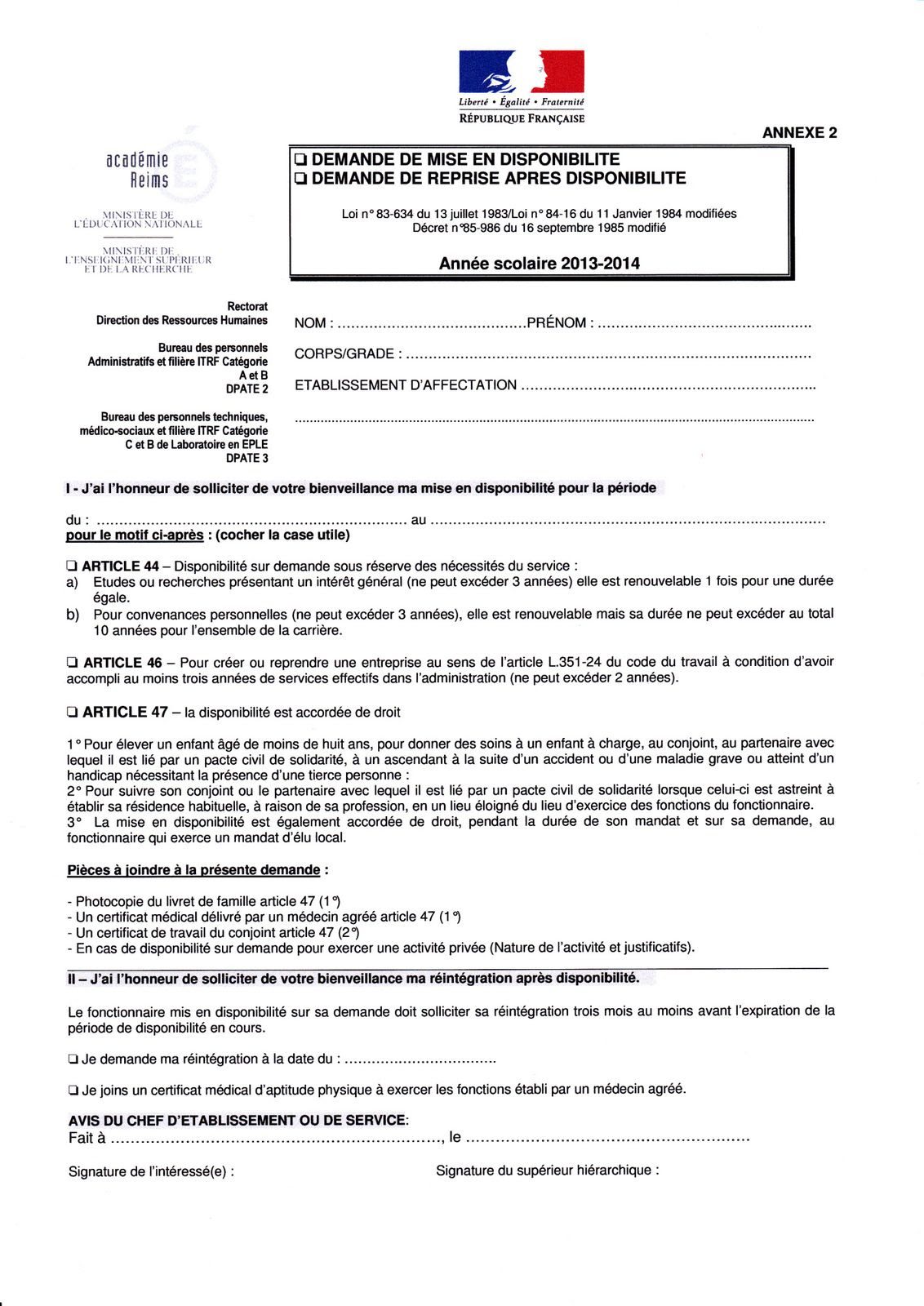 Modele Lettre De Demande De Disponibilité Pour Convenance Personnelle