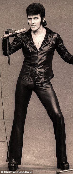 Pop star: The singer in his glam-rock heyday in 1974. He battled prostate cancer for 18 months