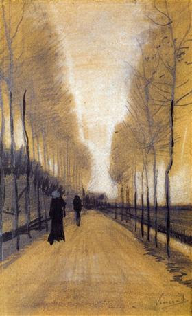 Callejón Rodeado por los árboles, Vincent van Gogh