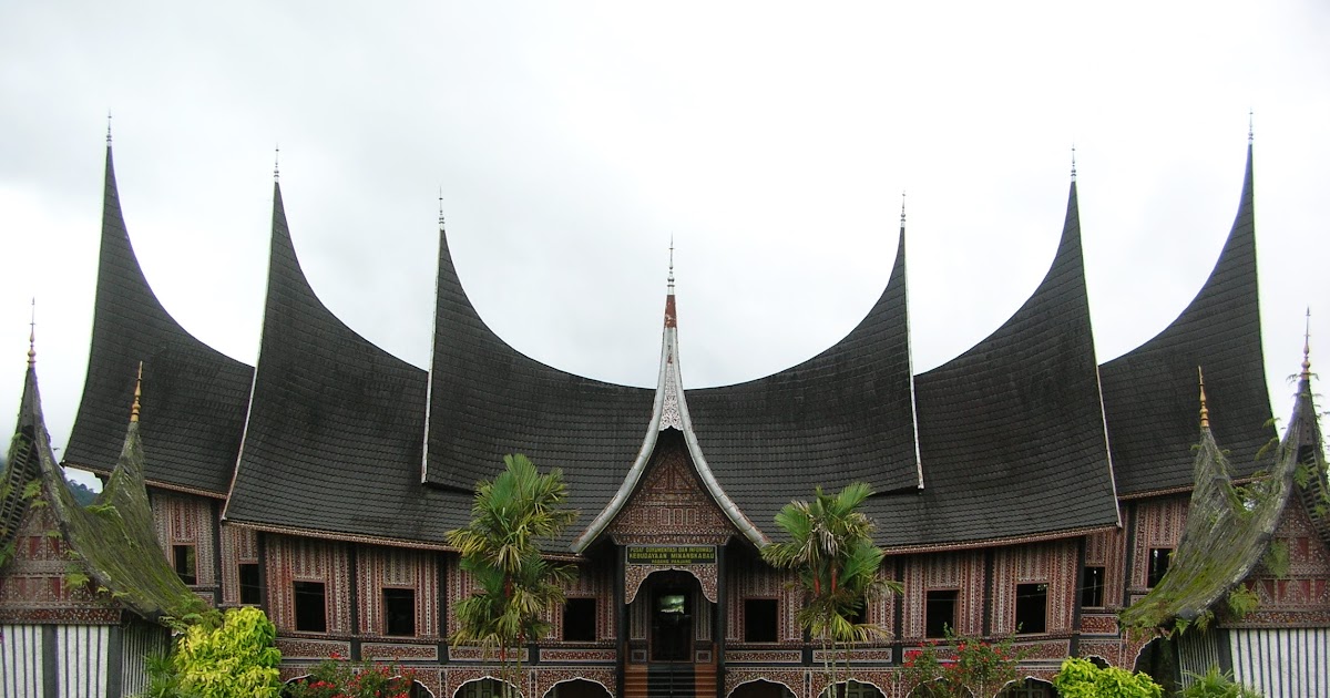 Gambarnesia Image Mewarnai Rumah Adat Minangkabau Gambar Minang Padang
