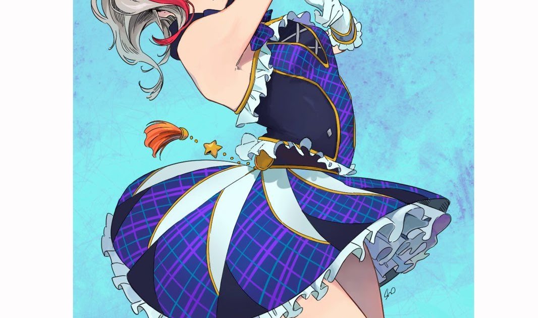 Genial Anime Girl Jumping Pose Down - Seleran