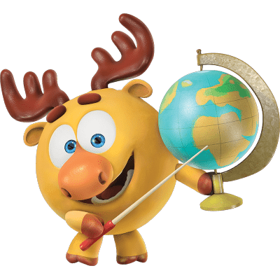 Golden Moose Globe