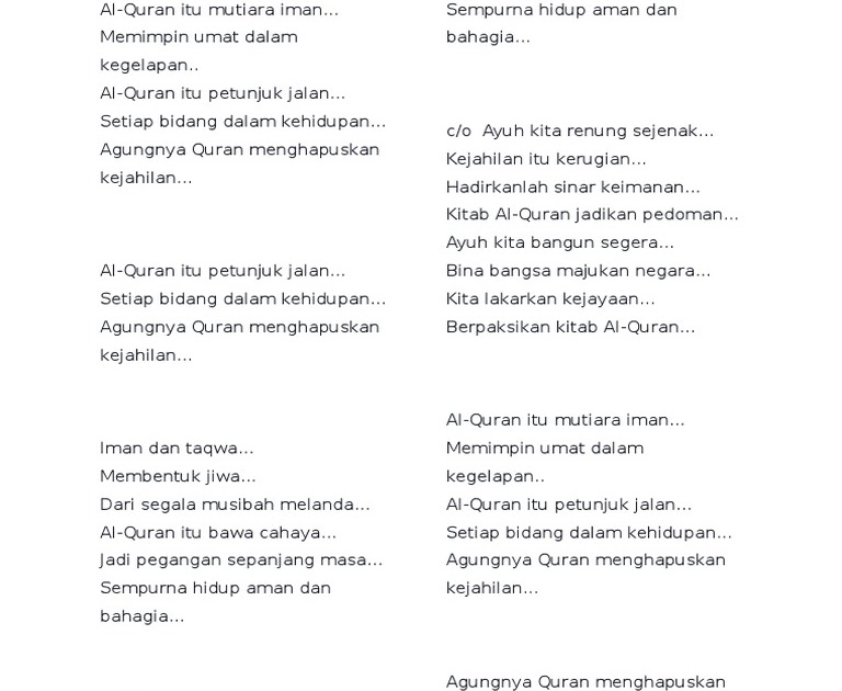 Lirik Lagu Iman Mutiara Sakk Kal