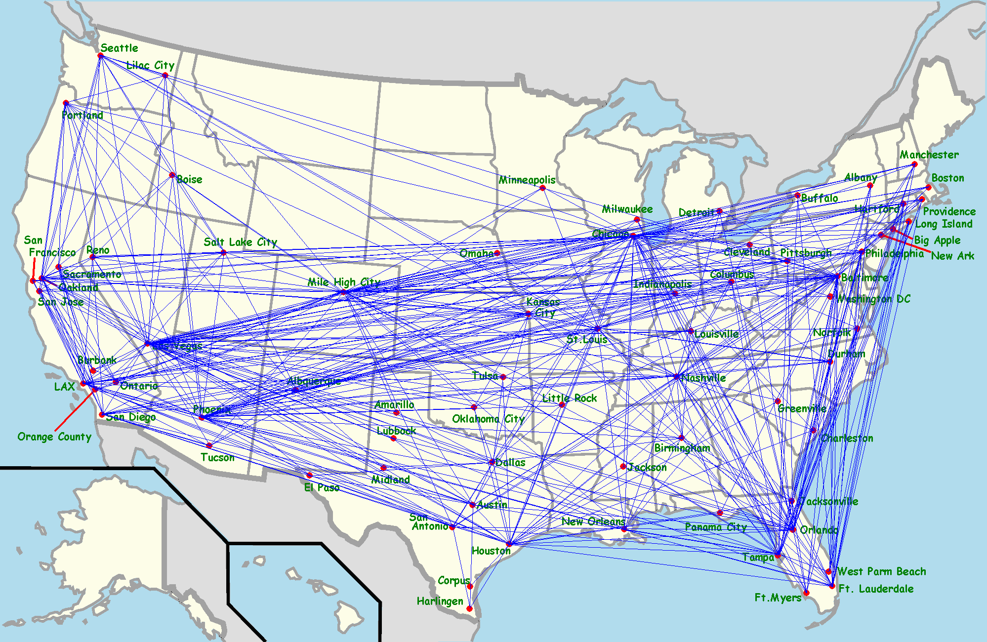Southwest Airlines Flight Map AFP CV