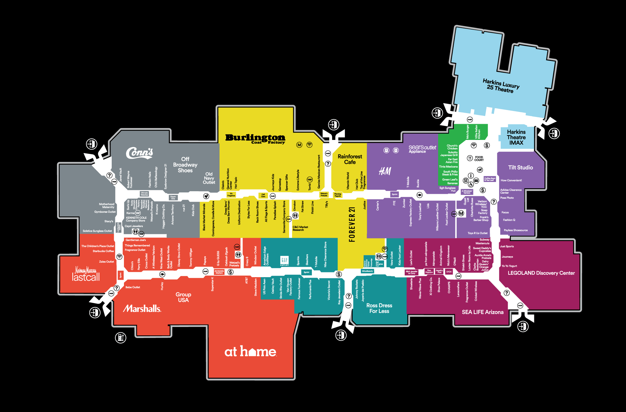 Chandler Mall Map | World Map 07