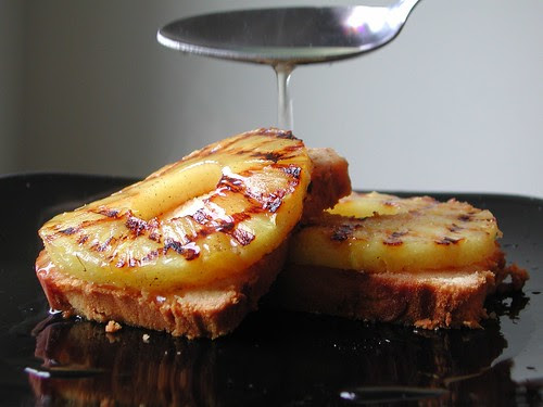 Poundcake with Grilled Pineapple
