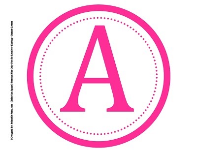 Learning Alphabet: Printable Pink Alphabet Letters - Each banner comes