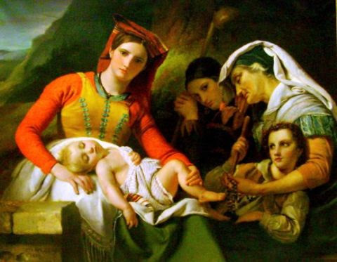 Famille italienne (Repos des paysans dans la campagne de Rome) Famille italienne (Repos des paysans dans la campagne de Rome)