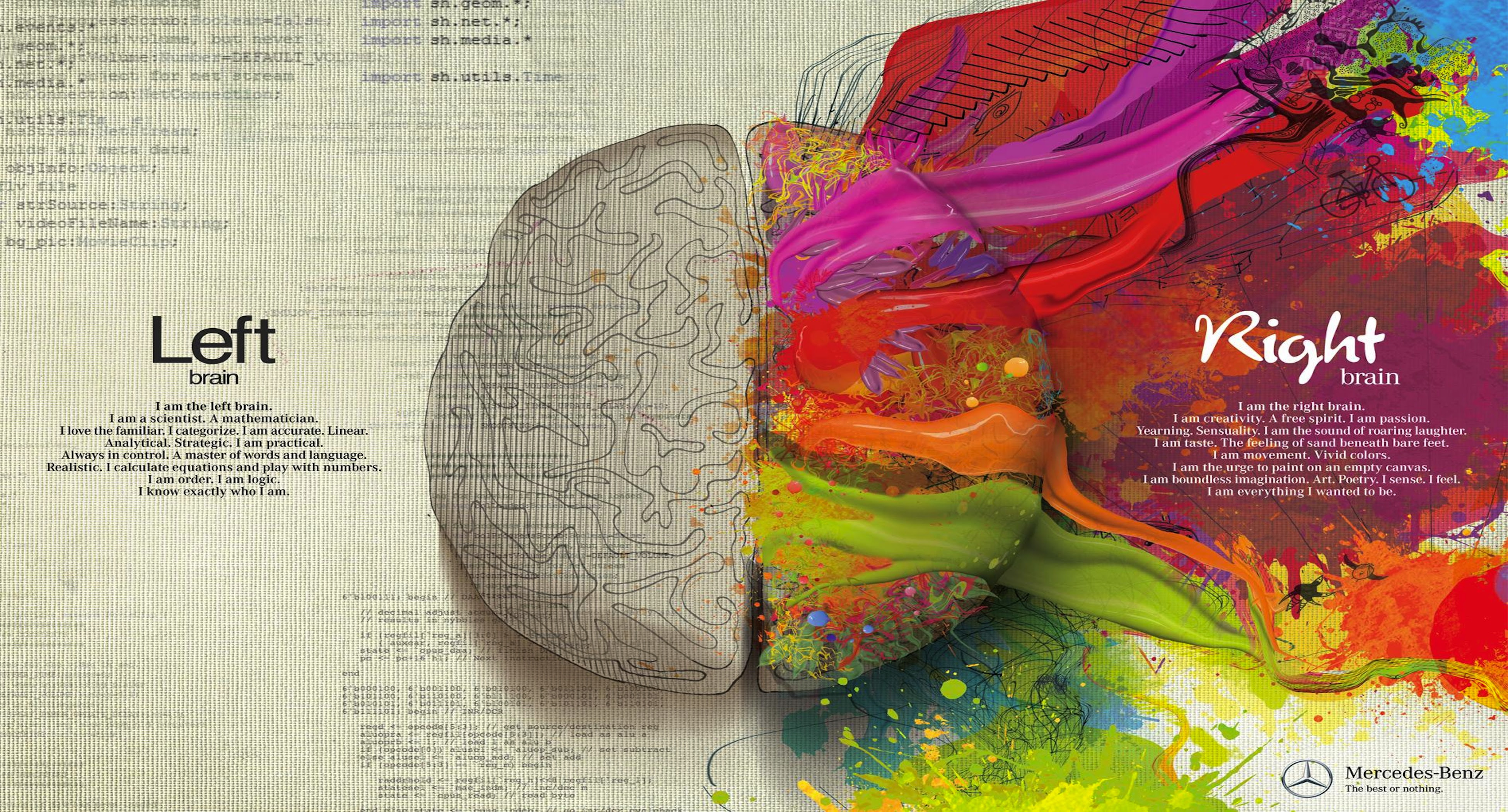 Feel vs feeling. Left Brain right Brain. John Brain пейнт.