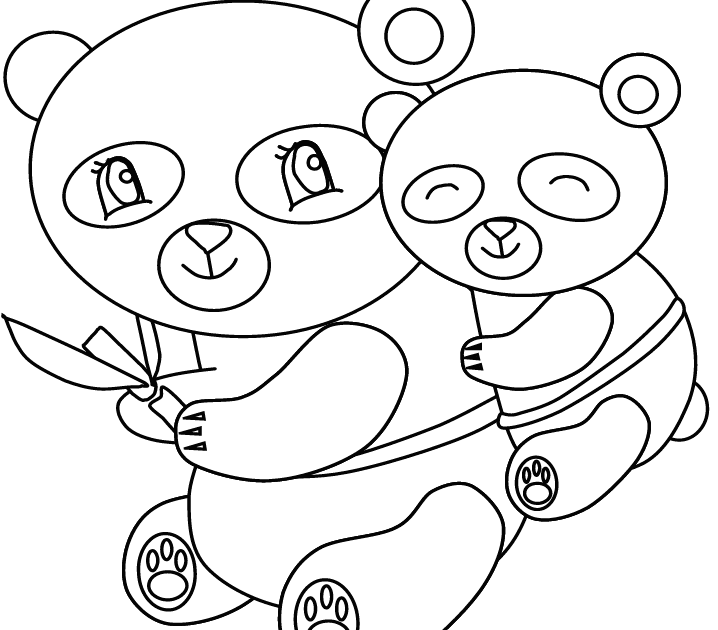 Imprimir Dibujos De Pandas Kawaii Para Colorear - imagen para colorear