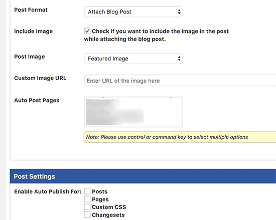 Facebook auto post settings Facebook auto post settings
