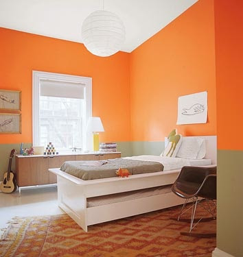 Orange Kids Room