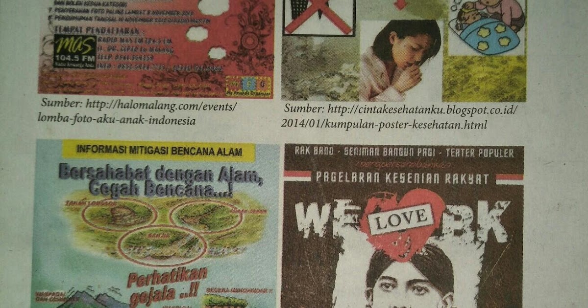 Setelah Memperhatikan Keempat Poster Tersebut Isilah Kolom Di Bawah Ini Guru Galeri