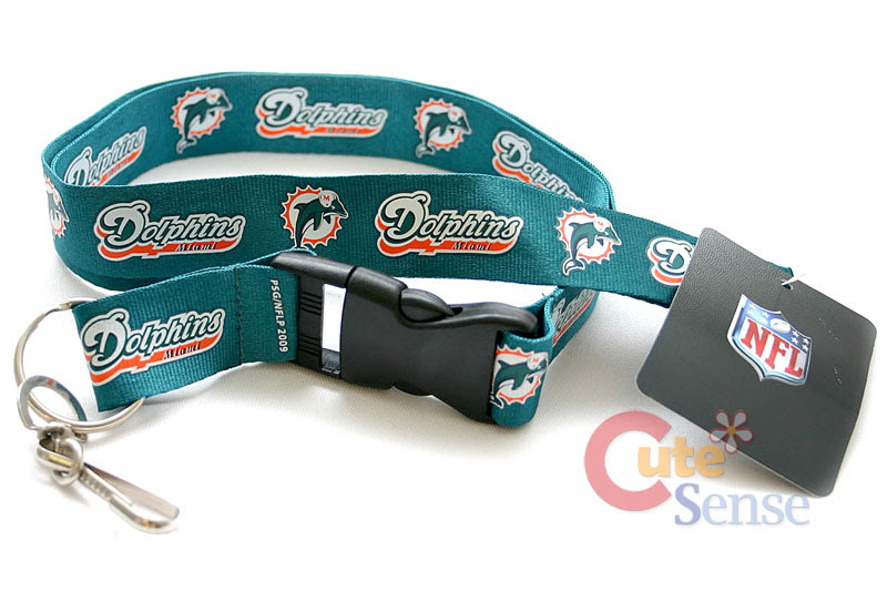 NFL Miami DolphinsLanyard Key Chain ID Ticket Holder NFL Miami DolphinsLanyard Key Chain ID Ticket Holder
