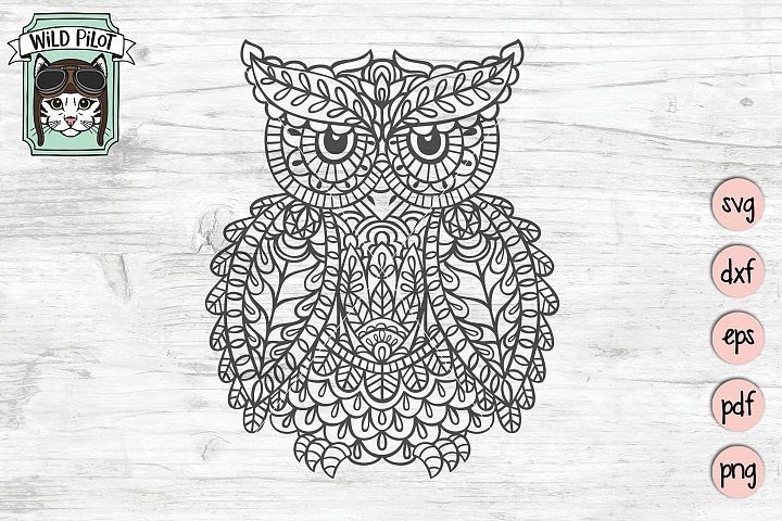 Mandala Owl Svg - Free Layered SVG Files
