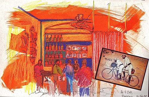 At Els Quatre Gats, Barcelona, Spain