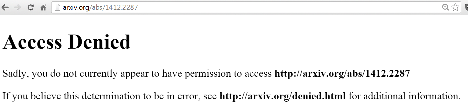 Academia How to unblock Arxiv (access denied error)