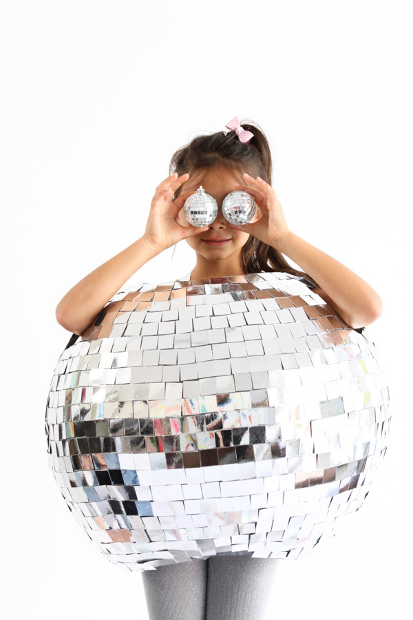 mirror ball head costume