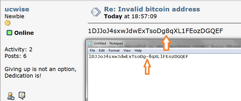 Bitcoin Invalid Private Key