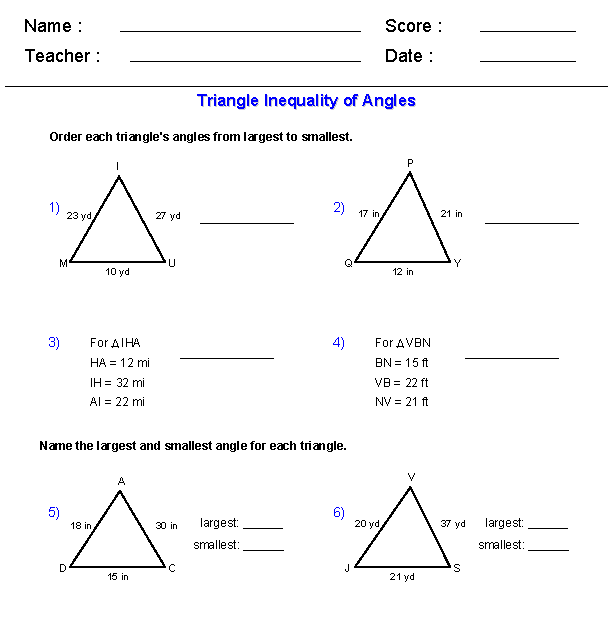 Angles Of A Triangle Worksheet - DIY Worksheet