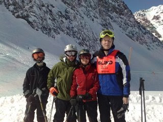 Mike and family skiing in Portillo Chile