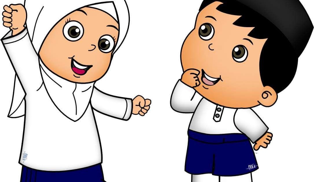 Sketsa Kartun Muslimah 1001 Gambar Kartun Muslimah Tercantik Terkeren